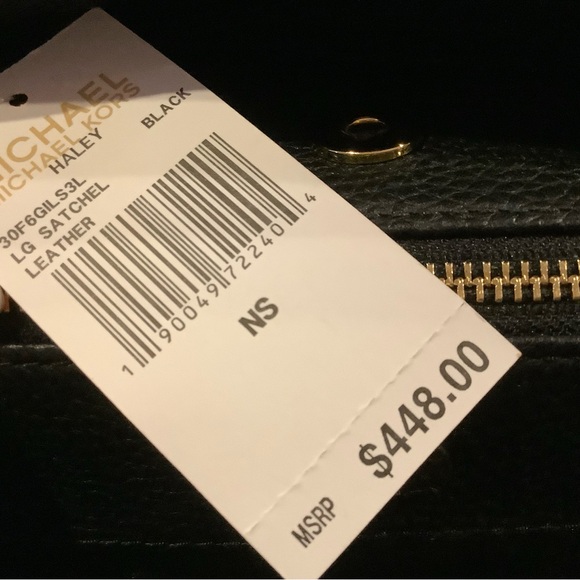 Michael Kors Black Leather Haley Satchel - Picture 8 of 12